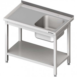 Stôl s umývadlom 1-kom (P), s policou 1200x600x850 mm skrutka