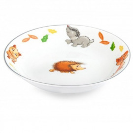 Tanier hlboký porcelán Lesne zvieratka 190 mm balene po 6 kusov